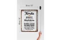Blechschild Spruch Familie Teil von etwas wunderbarem 30x40cm