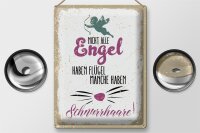 Blechschild Spruch Nicht alles Engel haben Flügel 30x40cm