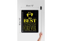 Blechschild Spruch Freunde You I best friends forever 30x40cm
