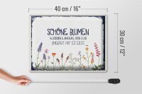 Blechschild Spruch schöne Blumen wachsen langsam 40x30cm