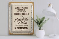 Blechschild Spruch Vergesst Facebook und Google 30x40cm