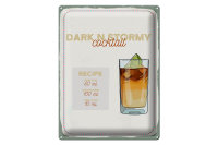 Blechschild Rezept Dark n Stormy Cocktail Recipe 30x40cm