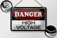 Blechschild Hinweis 18x12cm Danger high voltage