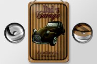 Blechschild Retro 12x18cm Dad´s Garage Auto Service open 24