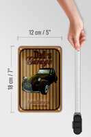 Blechschild Retro 12x18cm Dad´s Garage Auto Service open 24