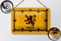 Blechschild Flagge 18x12cm Schottland Königswappen