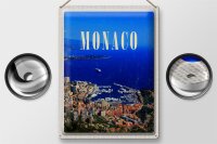 Blechschild Reise 30x40cm Monaco Frankreich Europa Trip