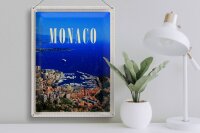 Blechschild Reise 30x40cm Monaco Frankreich Europa Trip