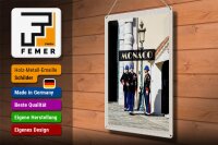 Blechschild Reise 30x40cm Monaco Urlaubsort Europa Trip