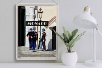 Blechschild Reise 30x40cm Monaco Urlaubsort Europa Trip