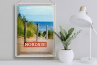 Blechschild Reise 30x40cm Nordsee Deutschland Strand Ruhe