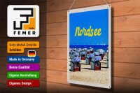 Blechschild Reise 30x40cm Nordsee Strand Meer