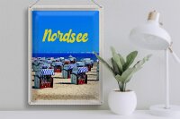 Blechschild Reise 30x40cm Nordsee Strand Meer
