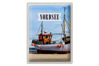 Blechschild Reise 30x40cm Nordsee Strand Reise Schiff Meer