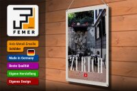 Blechschild Reise 30x40cm Zürich Schweiz Skulptur Architektur