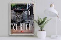 Blechschild Reise 30x40cm Zürich Schweiz Skulptur Architektur