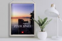 Blechschild Reise 30x40cm Zürich Schweiz Zürichsee Natur Urlaub