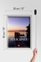 Blechschild Reise 30x40cm Zürich Schweiz Zürichsee Natur Urlaub