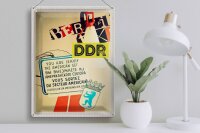 Blechschild Reise 30x40cm DDR Berlin Amerikanischen Sektor