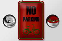 Blechschild Parken 12x18cm Fahrrad no parking