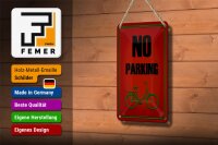 Blechschild Parken 12x18cm Fahrrad no parking