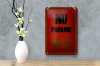 Blechschild Parken 12x18cm Fahrrad no parking