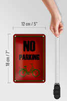 Blechschild Parken 12x18cm Fahrrad no parking