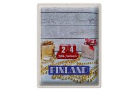 Blechschild Reise 30x40cm Finnland Weihnachten...