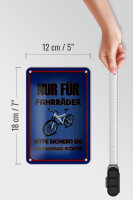 Blechschild Parken 12x18cm nur für Fahrräder sichern sie ihr