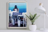 Blechschild Reise 30x40cm Greece Griechenland Restaurant Meer