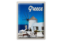 Blechschild Reise 30x40cm Greece Griechenland weiße...