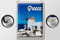 Blechschild Reise 30x40cm Greece Griechenland weiße Häuser