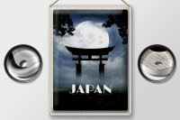 Blechschild Reise 30x40cm Japan Shinto Miyajima Kultur Religion
