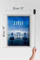 Blechschild Reise 30x40cm Japan Asien Meer Kultur Architektur