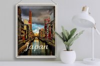 Blechschild Reise 30x40cm Tokio Japan Asien Urlaubsziel Kultur