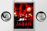 Blechschild Reise 30x40cm Japan Asien Restaurant rote Laterne