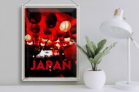 Blechschild Reise 30x40cm Japan Asien Restaurant rote Laterne