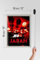 Blechschild Reise 30x40cm Japan Asien Restaurant rote Laterne
