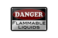 Blechschild Hinweis 18x12cm Danger flammable liquids