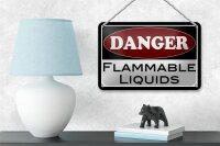 Blechschild Hinweis 18x12cm Danger flammable liquids