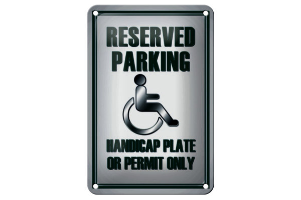 Blechschild Parken 12x18cm Parking handicap plate or