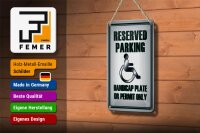 Blechschild Parken 12x18cm Parking handicap plate or
