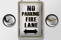 Blechschild Hinweis 12x18cm No Parking fire lane left right