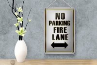 Blechschild Hinweis 12x18cm No Parking fire lane left right