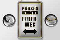 Blechschild Hinweis 12x18cm Parken verboten Feuerweg