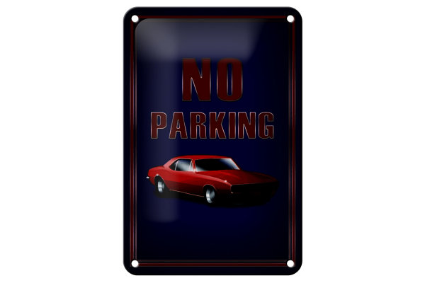 Blechschild Hinweis 12x18cm Auto No Parking