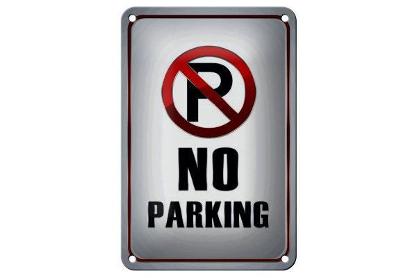 Blechschild Hinweis 12x18cm Parkplatz No Parking