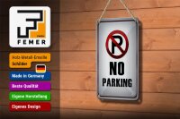 Blechschild Hinweis 12x18cm Parkplatz No Parking
