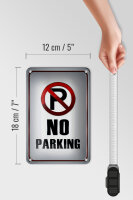 Blechschild Hinweis 12x18cm Parkplatz No Parking