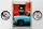 Blechschild Reise 30x40cm USA Oldtimer Dram Cars blau Amerika